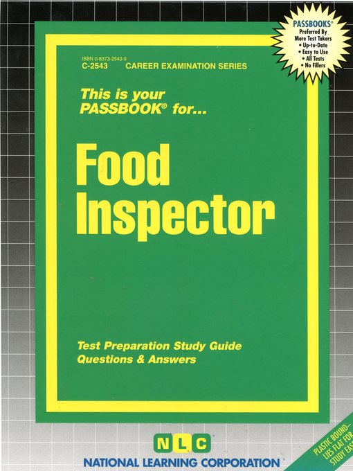 Title details for Food Inspector by National Learning Corporation - Available